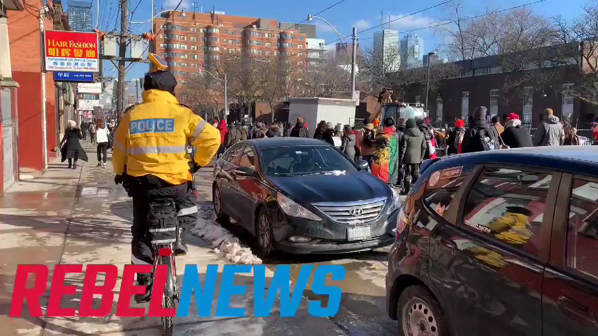 Anti-lockdown protest taking place in Toronto