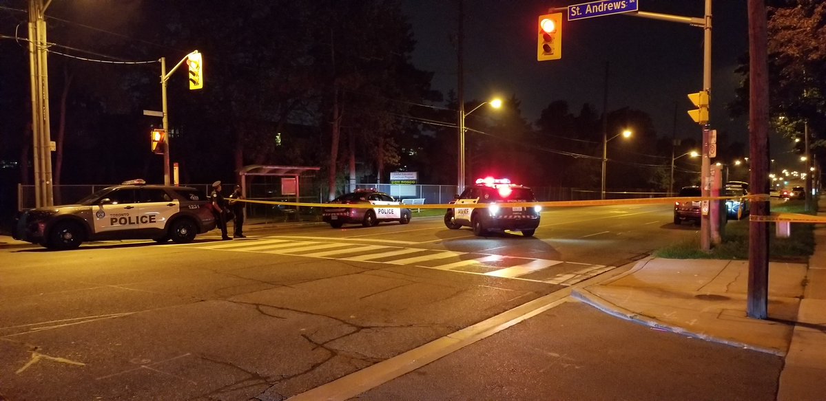 A man is in serious condition after a shooting heard by police officers a few blocks away investigating a murder at Dixon & Islington.  