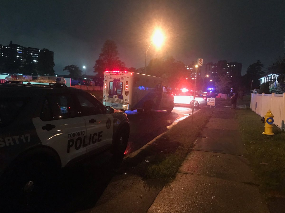 male killed in shooting near Jane and Finch. Multiple gunshots reported around 9pm. 