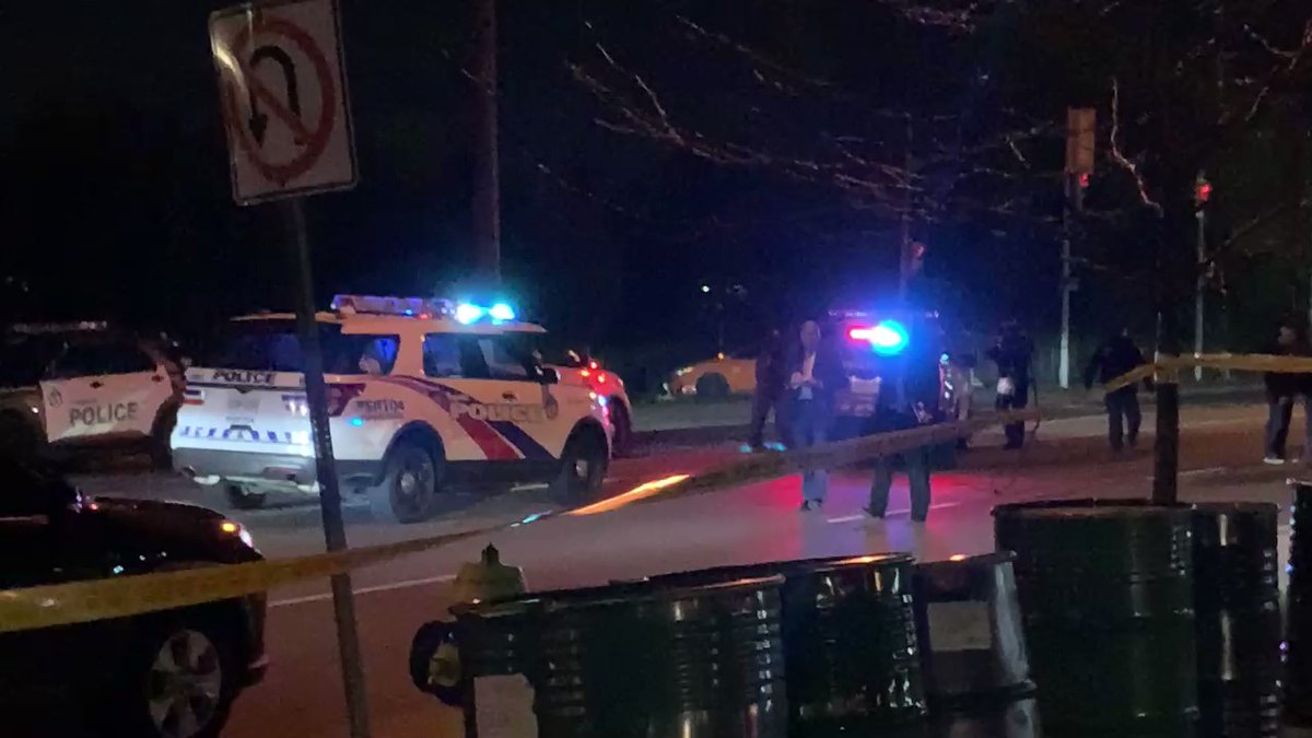 The driver of a @BeckTaxi is in life-threatening condition in the hospital after a shooting near Pharmacy/ Eglinton. Toronto police say he crashed the taxi into a fence. It's not clear if that was before or after he was shot. No suspect info