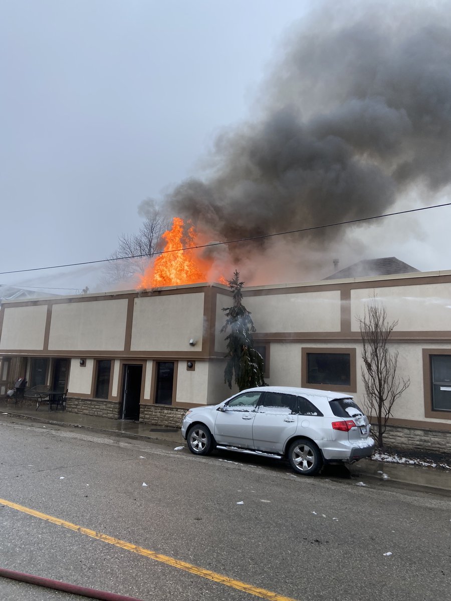 Firefighters are currently responding to a structure fire at 8323 Dover Centre Line. The call came in just after 8am this morning. Stations 4 - Dover, 5 - Tupperville & 6 - Dresden &amp; Unit 1-13 all on scene. Heavy smoke coming from the building.