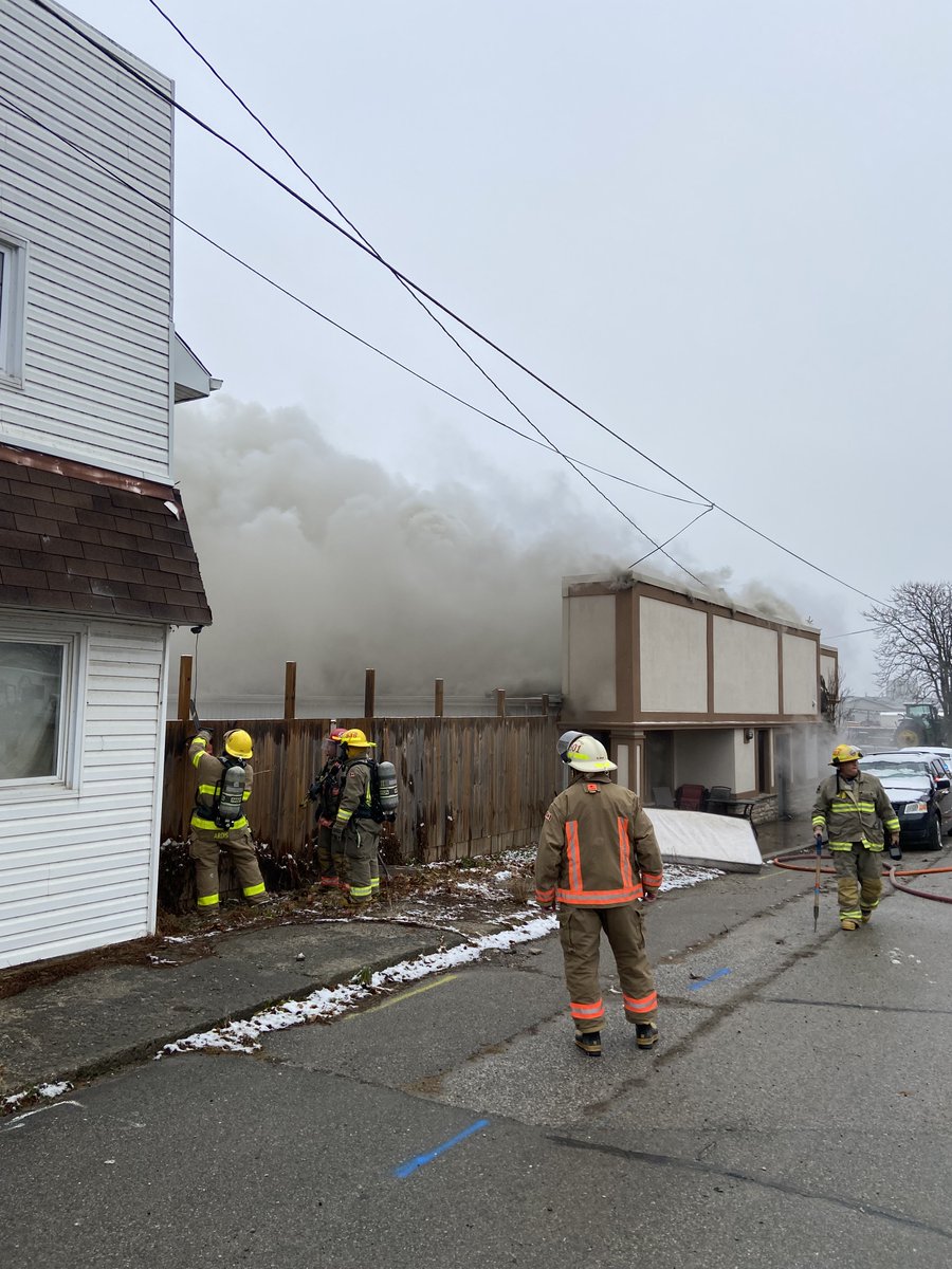 Firefighters are currently responding to a structure fire at 8323 Dover Centre Line. The call came in just after 8am this morning. Stations 4 - Dover, 5 - Tupperville & 6 - Dresden &amp; Unit 1-13 all on scene. Heavy smoke coming from the building.