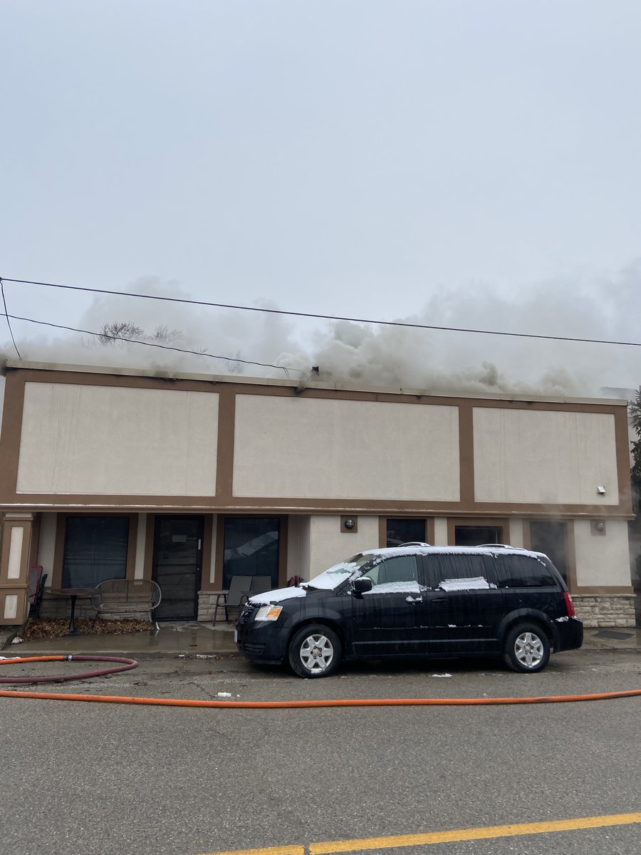 Firefighters are currently responding to a structure fire at 8323 Dover Centre Line. The call came in just after 8am this morning. Stations 4 - Dover, 5 - Tupperville & 6 - Dresden &amp; Unit 1-13 all on scene. Heavy smoke coming from the building.