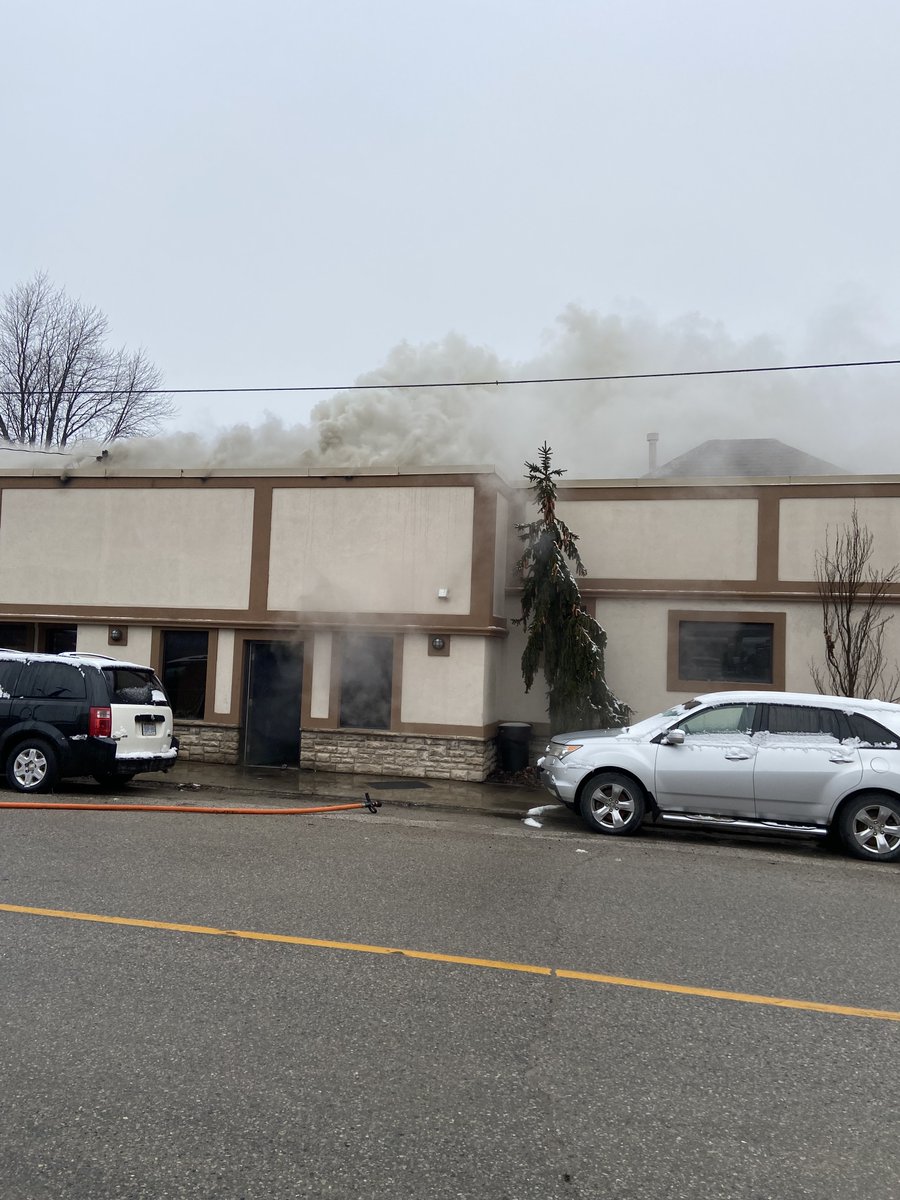 Firefighters are currently responding to a structure fire at 8323 Dover Centre Line. The call came in just after 8am this morning. Stations 4 - Dover, 5 - Tupperville & 6 - Dresden &amp; Unit 1-13 all on scene. Heavy smoke coming from the building.