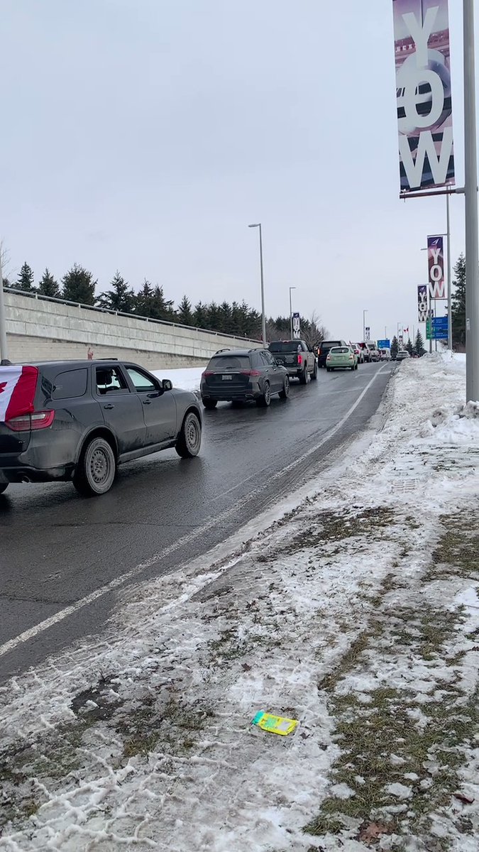 A group from the Freedom Convoy has tried to block the Ottawa airport with about 60-70 vehicles to demand that airlines remove restrictions