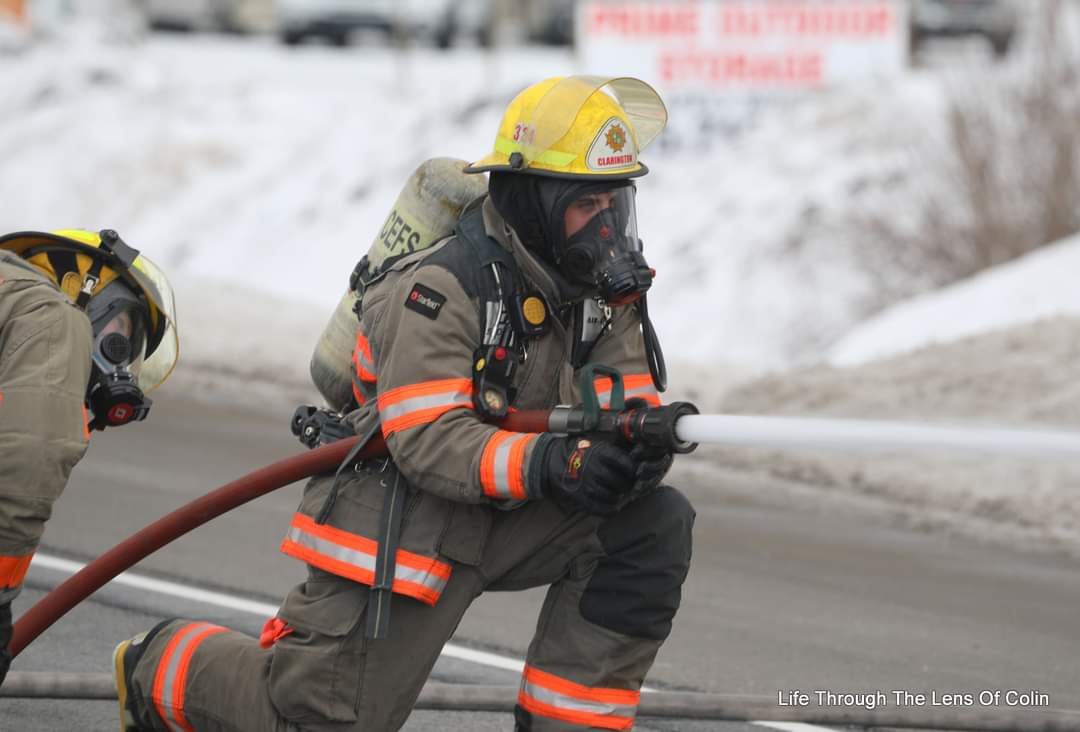 Clarington Emergency & Fire Services responded to a tractor-trailer fire on the 115 just north of the 8th Con in the northbound lanes   No injuries 