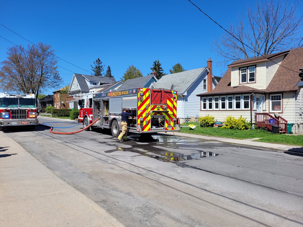 Kingston Fire and Rescue & Kingston Police are on scene of a fire in the 500 block of MacDonnell St, just north of Princess St. Minor traffic delays in the area as a result. Please avoid the area if possible as emergency responders tend to the scene. ygk Photos by Peter McKenty