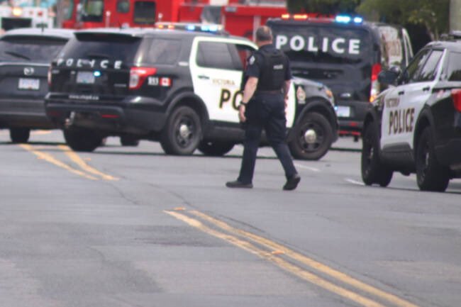 Multiple people injured after Saanich shooting near bank  Two people in custody, police searching for possible third suspect  Multiple people have been injured in what witnesses on scene are saying is a bank robbery at Bank of Montreal location on