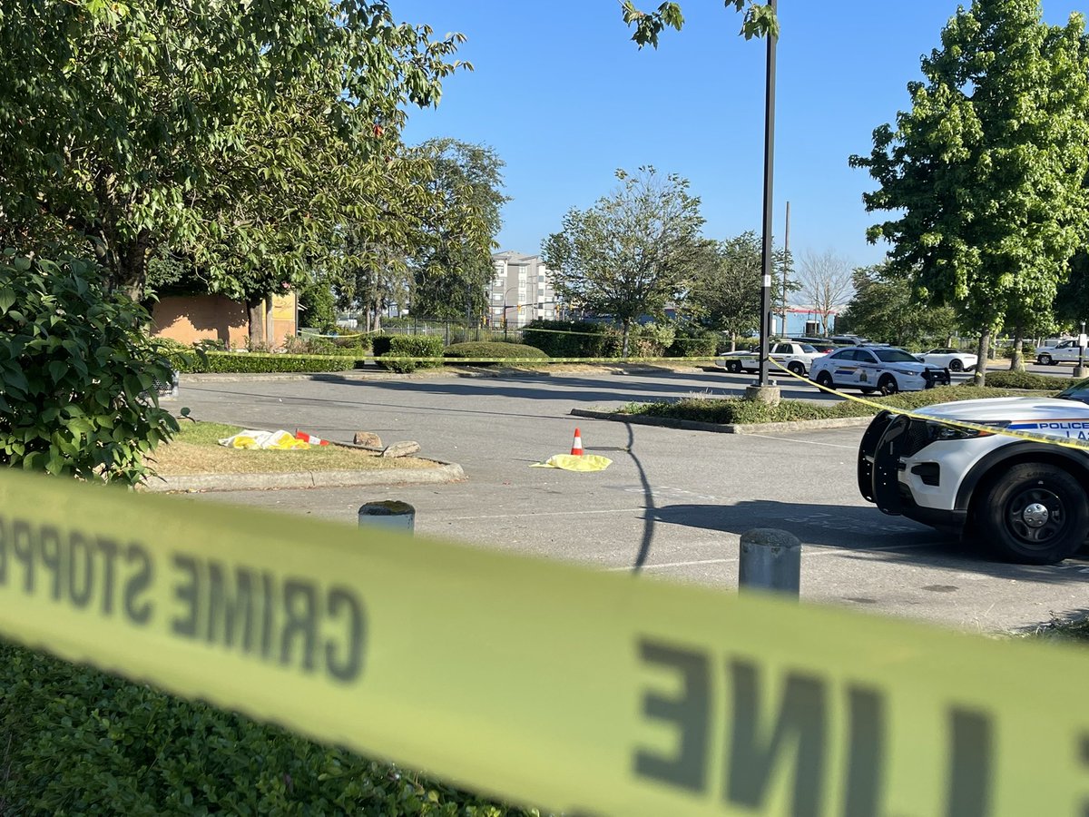 This is Cascades casino parking lot — one of multiple shooting scenes in Langley. Police tell those aren't bodies under there — but the scene remains blocked off as police investigate. There are several victims throughout the city