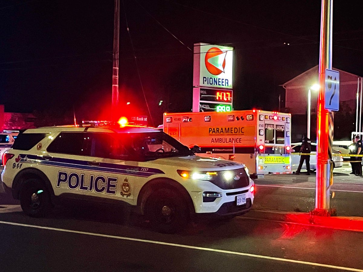 SHOOTING: Ottawa Police are on scene of a shooting in the area of Bank St & Queensdale Ave in Gloucester - Two people taken to hospital - Unknown arrests - More to come  Please avoid the area