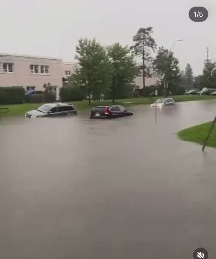 Canada- Ottawa streets 'became canals' as thunderstorm brought heavy rain,&nbsp;hail and power outages to parts of Ottawa Thursday, forcing some people to abandon their vehicles on flooded roads.