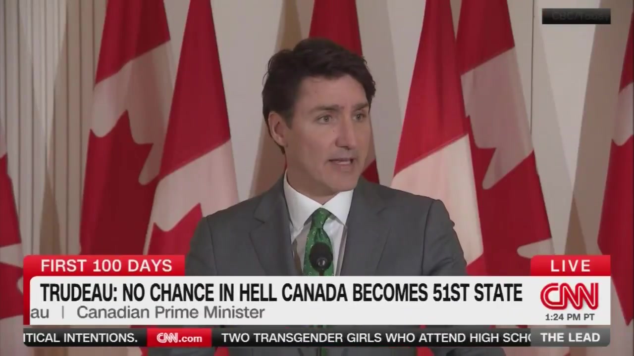 Trudeau: There's not a snowball's chance in hell that Canada will ever be the 51st state