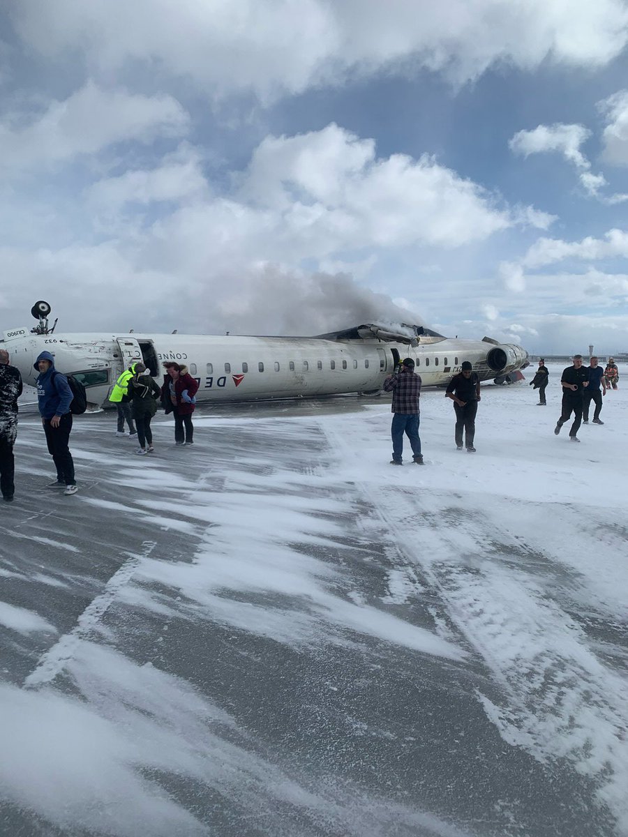 Toronto had a Delta flight flipped upside down.