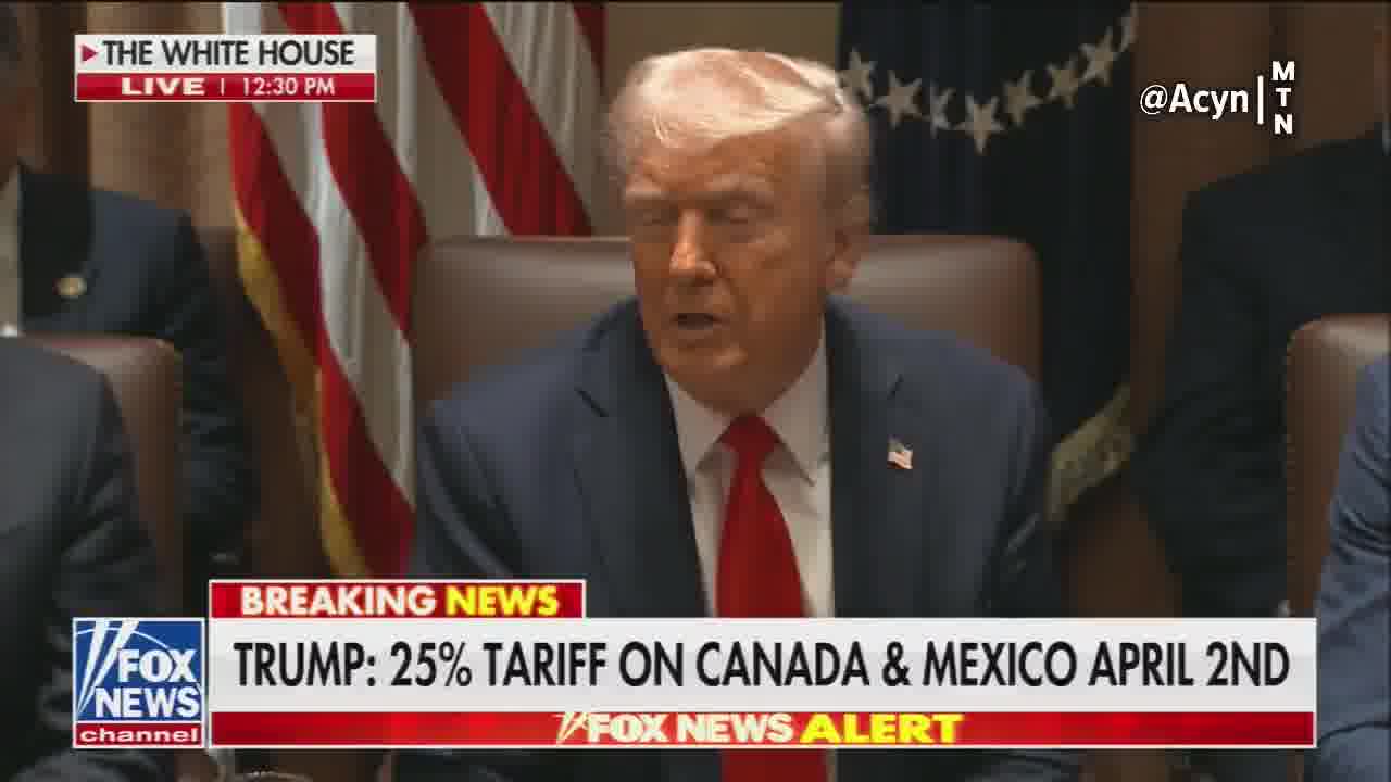 Trump: Apoyamos a Canadá con 200 mil millones de dólares al año en subsidios. Sin nosotros, Canadá no podría sobrevivir. Yo digo que Canadá debería ser nuestro estado número 51. Trudeau. Buena persona. Lo llamo gobernador Trudeau. Debería ser gobernador.