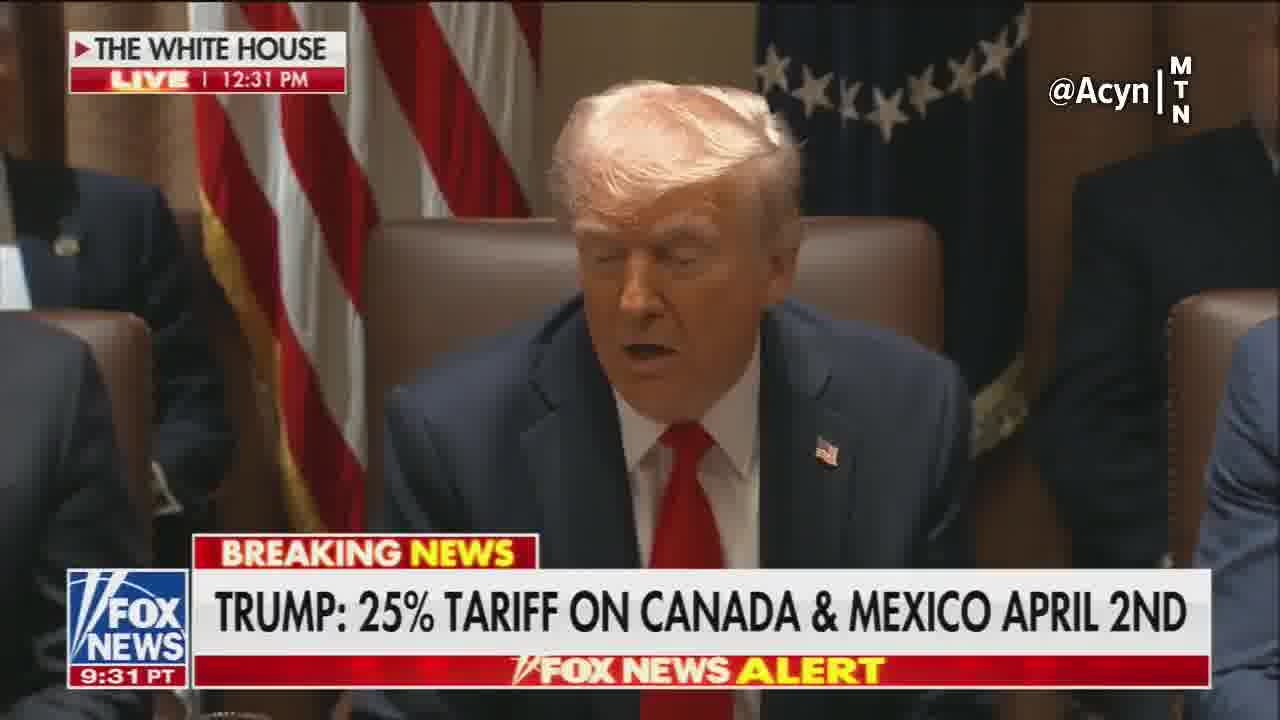 Trump: Apoyamos a Canadá con 200 mil millones de dólares al año en subsidios. Sin nosotros, Canadá no podría sobrevivir. Yo digo que Canadá debería ser nuestro estado número 51. Trudeau. Buena persona. Lo llamo gobernador Trudeau. Debería ser gobernador.