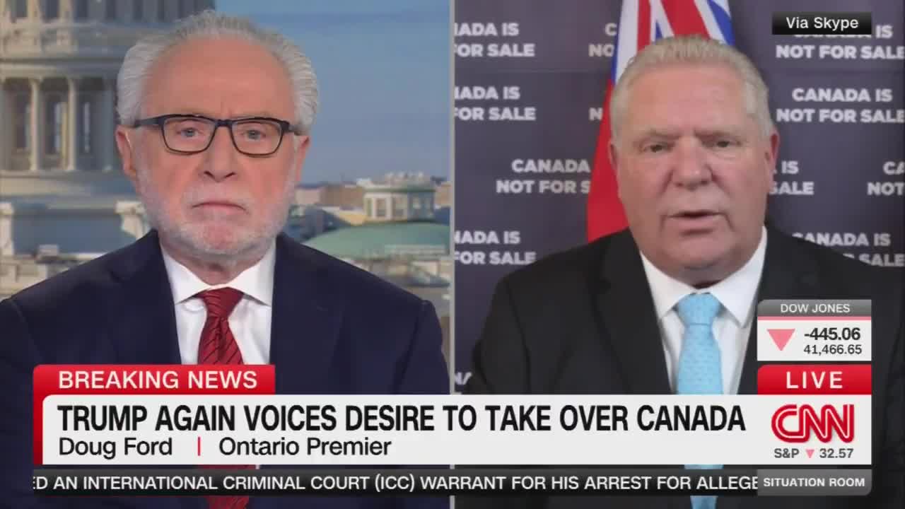 Doug Ford: We will never become the 51st state. Canada is not for sale. He's taking more money out of Americans' pockets, and for what reason? We're still trying to figure this out”