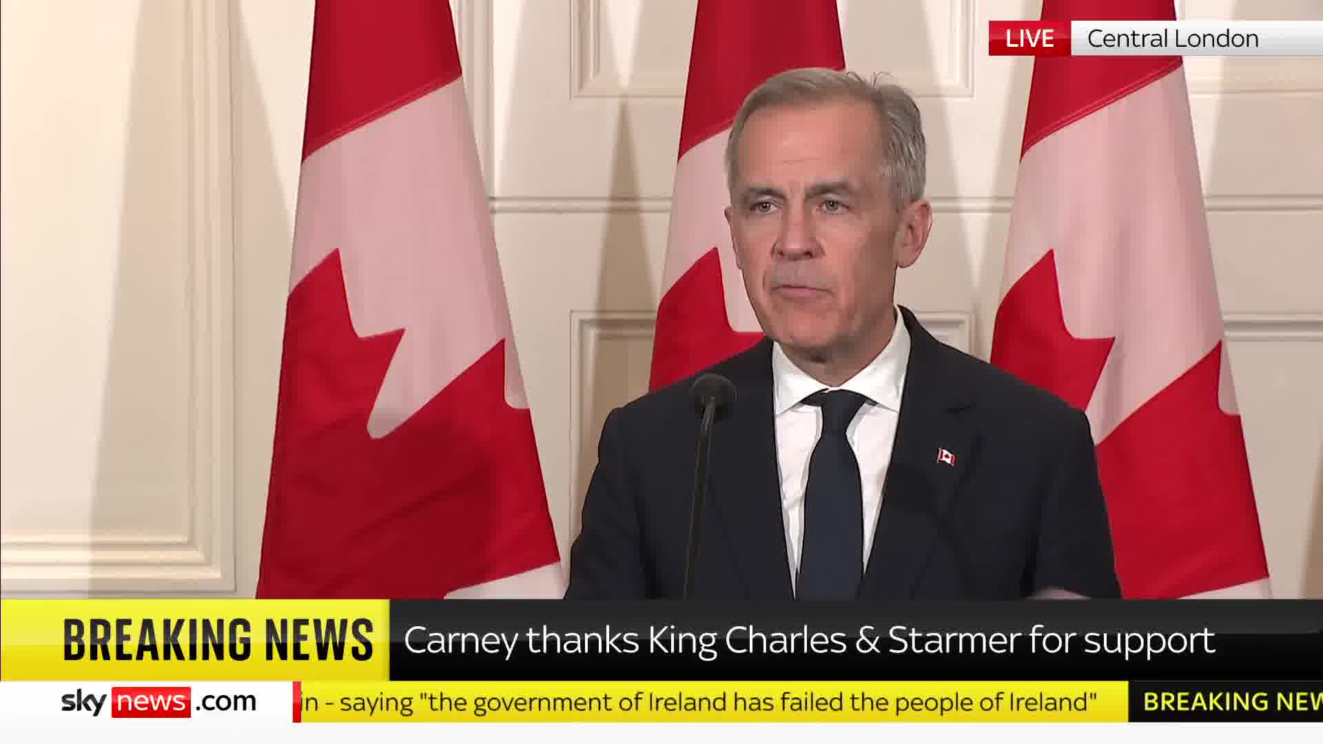 Kanadas Premierminister Mark Carney fordert Trumps Äußerungen, Kanada werde der 51. US-Bundesstaat, sollten aufhören, bevor beide Länder ihre Partnerschaft besprechen könnten. „Wir können für uns selbst einstehen. Wir sind Kanada. Wir brauchen keine Hilfe von anderen.