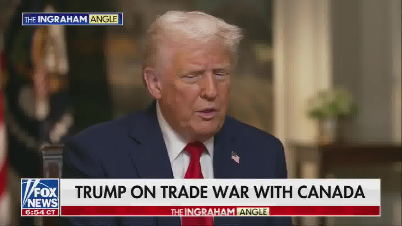 Ingraham: Sie gehen härter mit Kanada um als mit einigen unserer größten Gegner. Trump: Nur weil es unser 51. Bundesstaat sein soll. Kanada ist eines der übelsten Länder, mit denen man es zu tun hat.