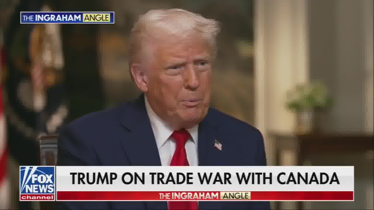 Ingraham: Sie gehen härter mit Kanada um als mit einigen unserer größten Gegner. Trump: Nur weil es unser 51. Bundesstaat sein soll. Kanada ist eines der übelsten Länder, mit denen man es zu tun hat.