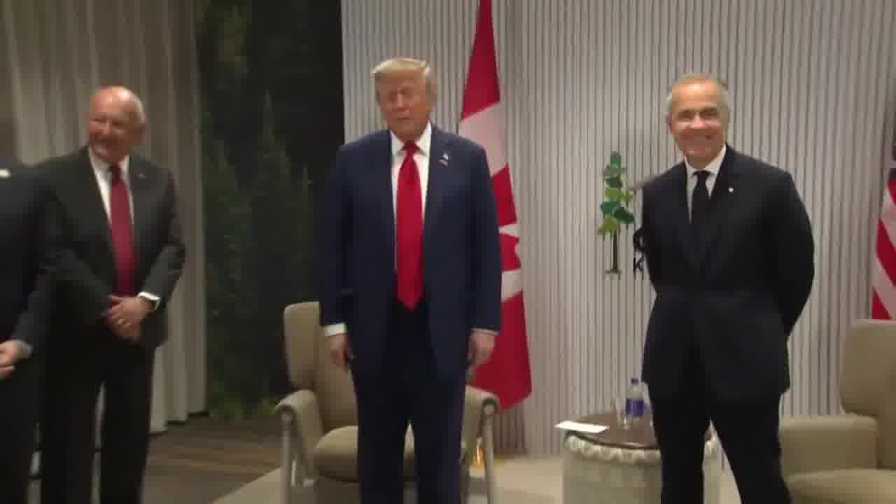 .@POTUS meets with Canadian Prime Minister @MarkJCarney at the G7 Summit: We've developed a very good relationship and we're going to be talking about trade and many other things.
