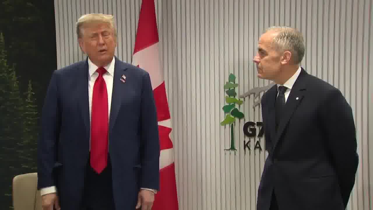.@POTUS meets with Canadian Prime Minister @MarkJCarney at the G7 Summit: We've developed a very good relationship and we're going to be talking about trade and many other things.