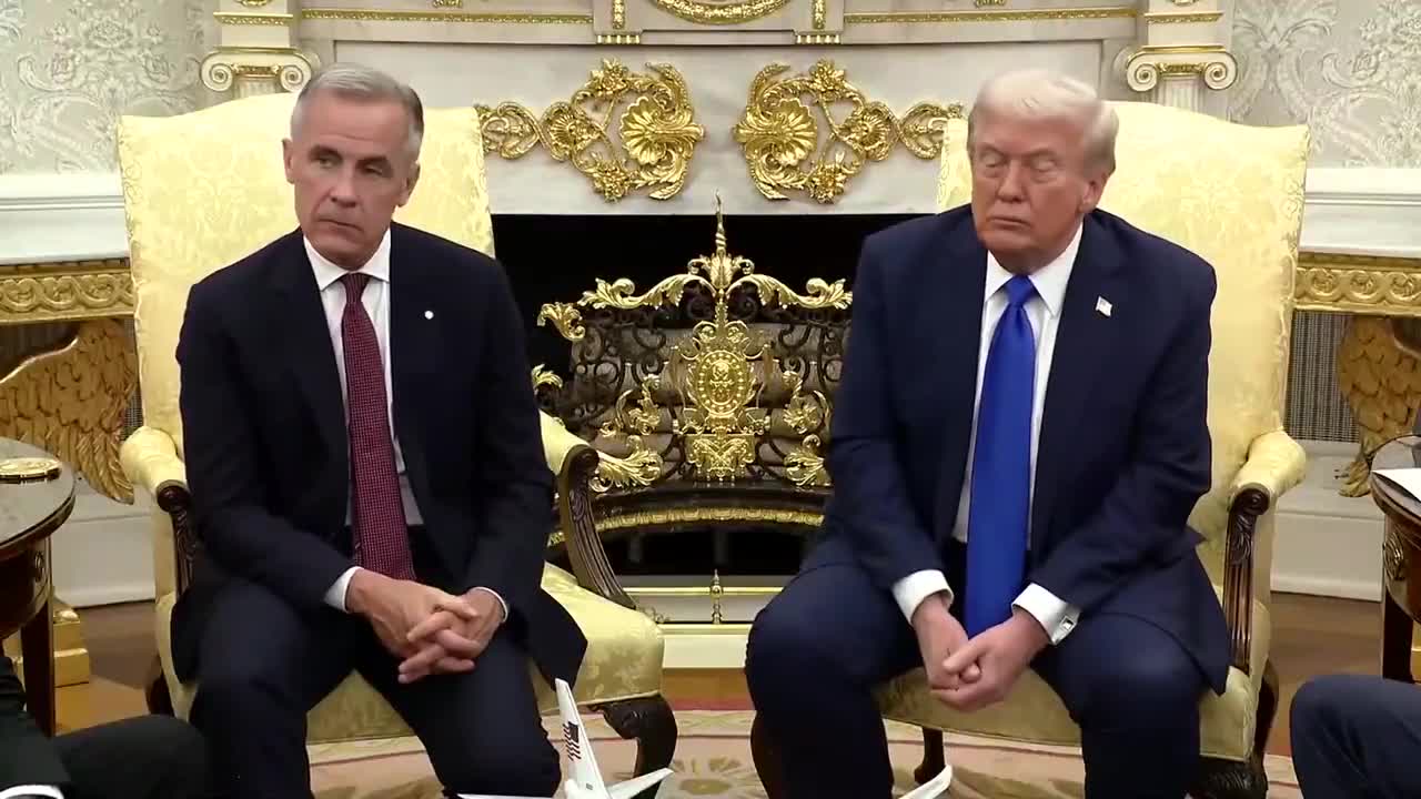 Question: You said Carney is a great man and you want to do a deal with Canada, then why aren't you? TRUMP: Because I want to be a great man too