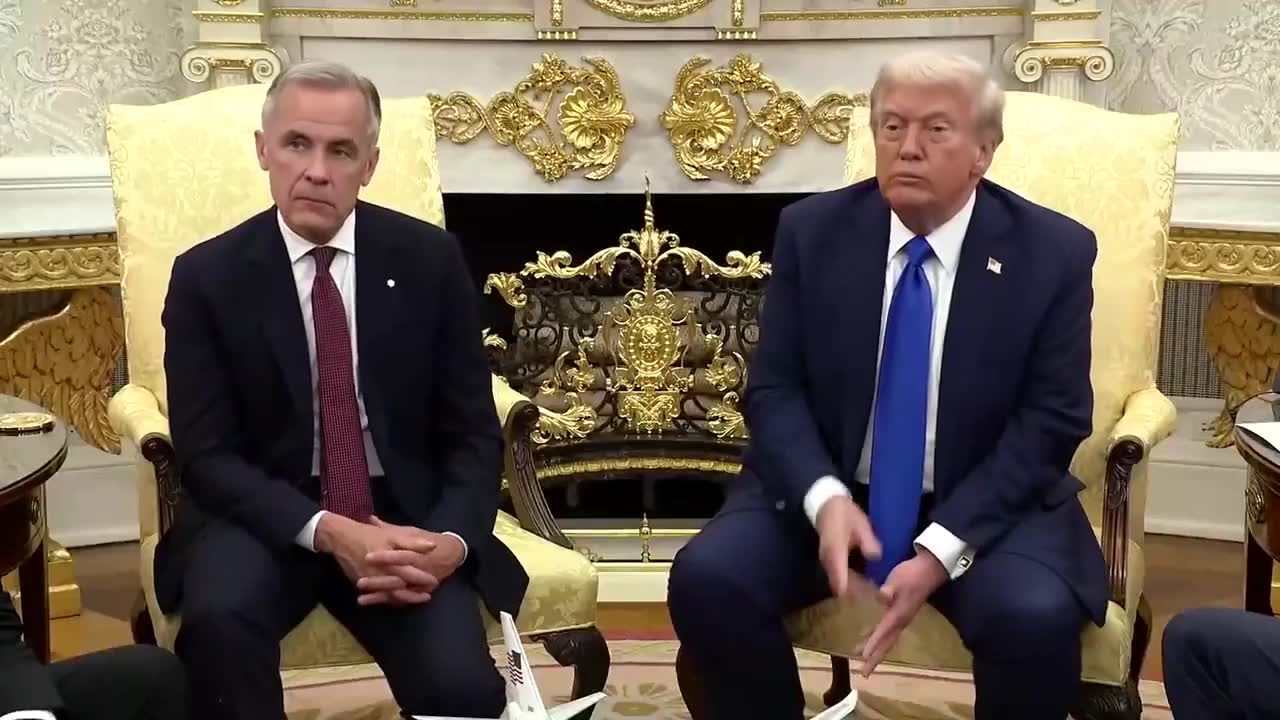 Question: You said Carney is a great man and you want to do a deal with Canada, then why aren't you? TRUMP: Because I want to be a great man too