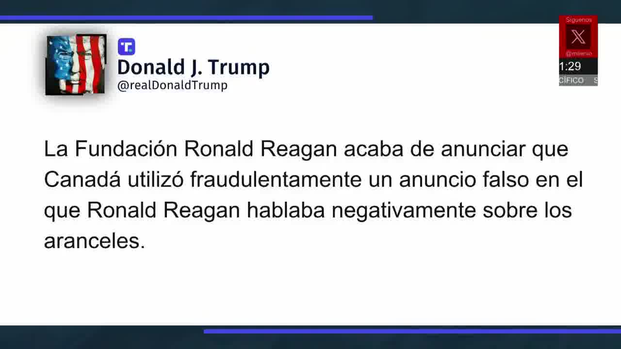 President Donald Trump announced he will end all trade negotiations with Canada due to the recent airing of television ads protesting U.S. tariffs.