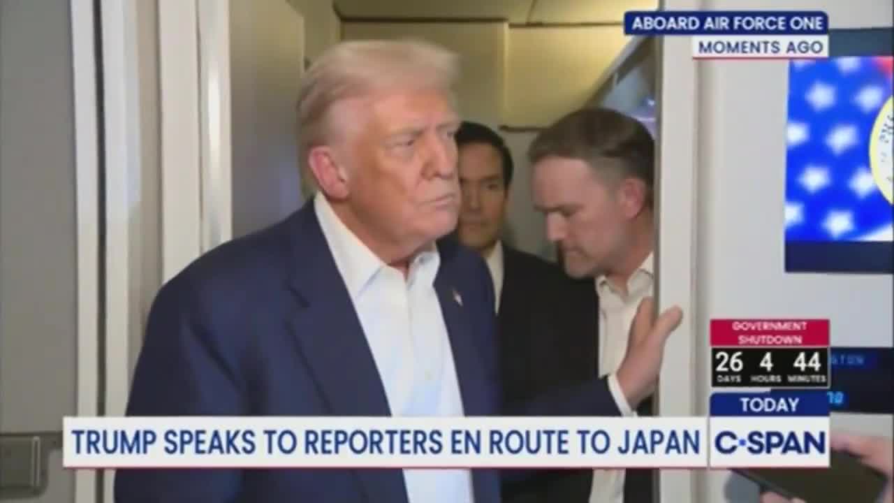 Reporter: That was an ad run by a provincial government in Canada. Trump: I don’t care. Reporter: Why are you mad at the federal government? Trump: Because whether it's provincial or Canada itself, they all knew exactly what the ad was. The prime minister knew, everybody knew