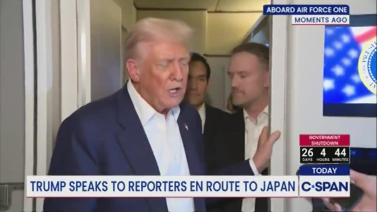 Reporter: That was an ad run by a provincial government in Canada. Trump: I don’t care. Reporter: Why are you mad at the federal government? Trump: Because whether it's provincial or Canada itself, they all knew exactly what the ad was. The prime minister knew, everybody knew