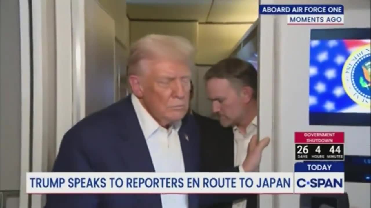 Reporter: That was an ad run by a provincial government in Canada. Trump: I don’t care. Reporter: Why are you mad at the federal government? Trump: Because whether it's provincial or Canada itself, they all knew exactly what the ad was. The prime minister knew, everybody knew