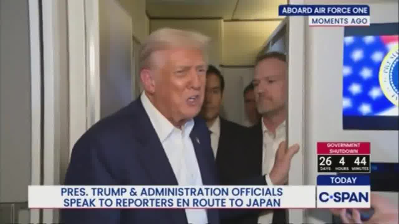 Reporter: That was an ad run by a provincial government in Canada. Trump: I don’t care. Reporter: Why are you mad at the federal government? Trump: Because whether it's provincial or Canada itself, they all knew exactly what the ad was. The prime minister knew, everybody knew