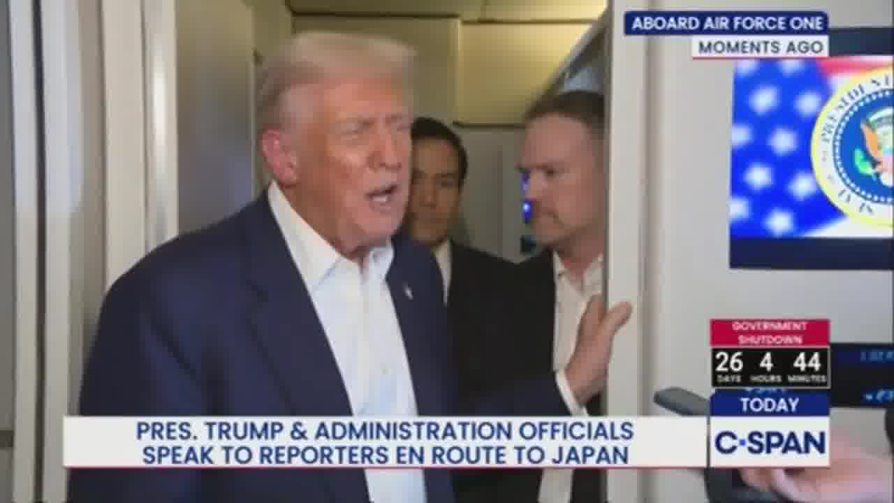 Reporter: That was an ad run by a provincial government in Canada. Trump: I don’t care. Reporter: Why are you mad at the federal government? Trump: Because whether it's provincial or Canada itself, they all knew exactly what the ad was. The prime minister knew, everybody knew